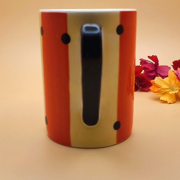 Handpainted Whittard of Chelsea stripes and dots mug - Picture 5 of 8